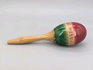 Wooden Maraca Percussion Shaker Rattle Instruments- Juarez Mexico